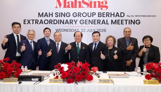 MAH SING TO DEVELOP RM2.26 BILLION MS INDUSTRIAL PARK @ KULAI AFTER SHAREHOLDERS GIVE GREEN LIGHT