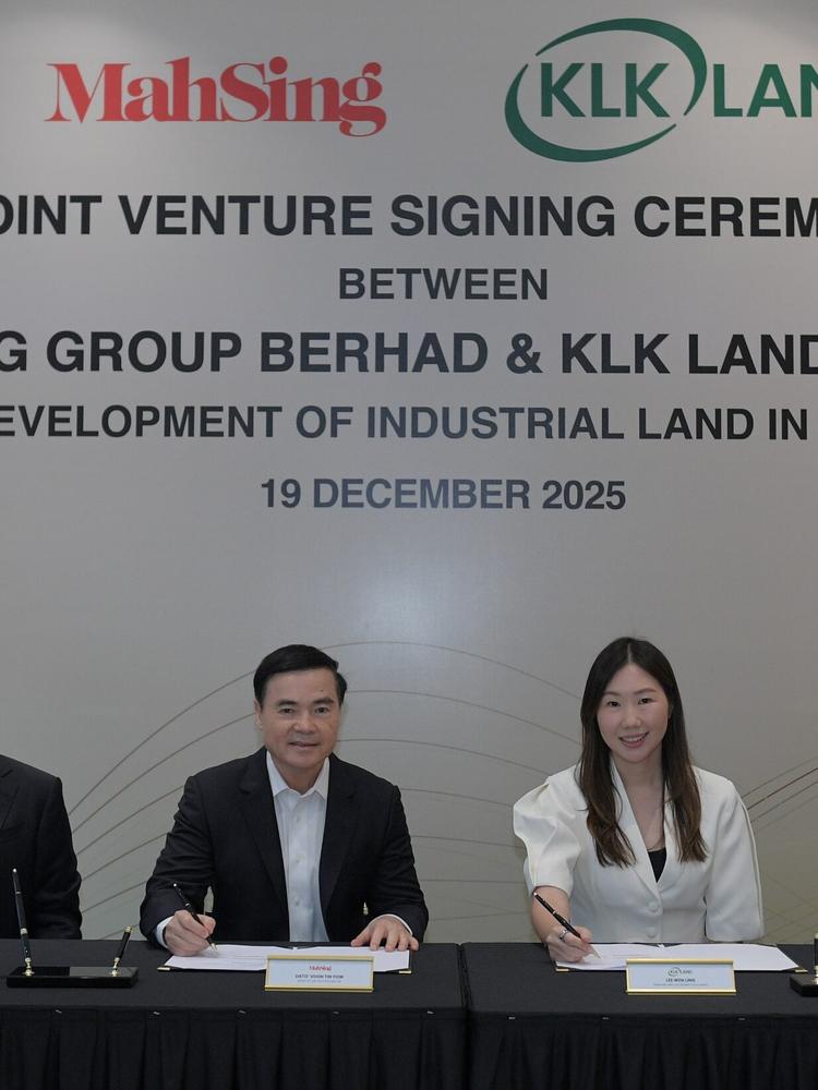 MAH SING AND KLK LAND FORM JOINT VENTURE TO DEVELOP 419.15-ACRE FREEHOLD LAND IN THE JS-SEZ FOR FUTURE-READY INDUSTRIAL DEVELOPMENT IN KULAI, JOHOR WITH GDV RM2.26 BILLION