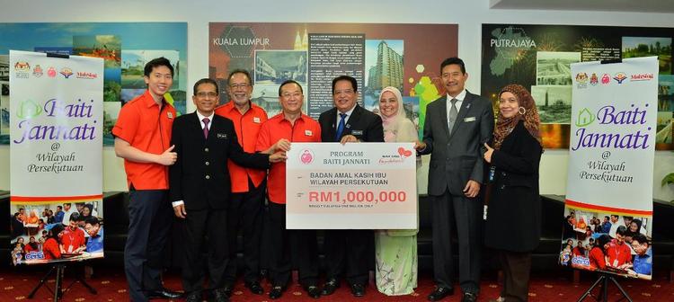 Mah Sing foundation donates RM1million to Baiti Jannati@Wilayah Persekutuan programme to enable disadvantaged families in KL to own their own home