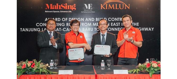 Meridin East gets an added boost as Mah Sing awards Kimlun Group RM50 million design and build contract to build a connecting road into Senai Desaru Expressway