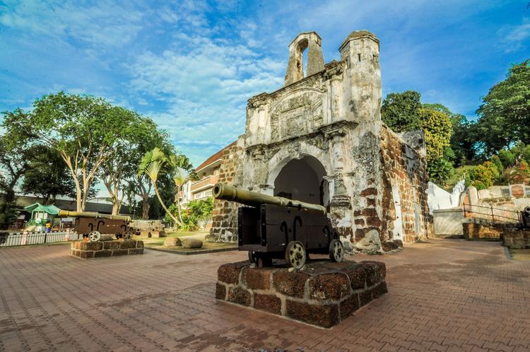 A famosa Fortress melaka. The remaining part of the ancient fort