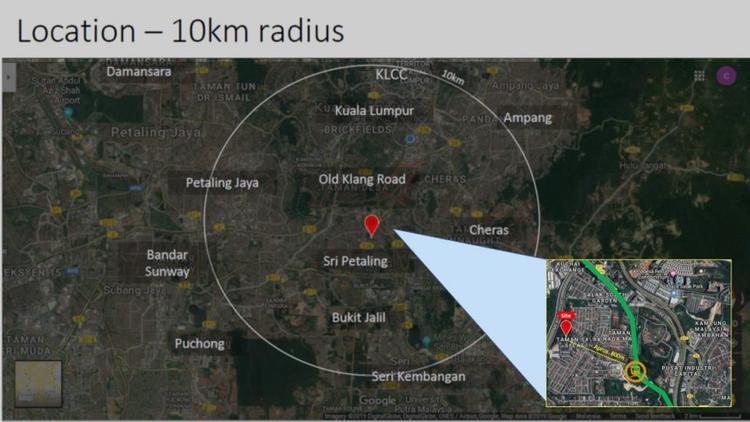 Peta Radius Lokasi Kuchai Lama