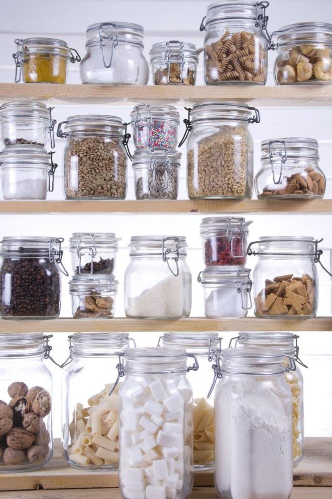 Small Pantry with containers