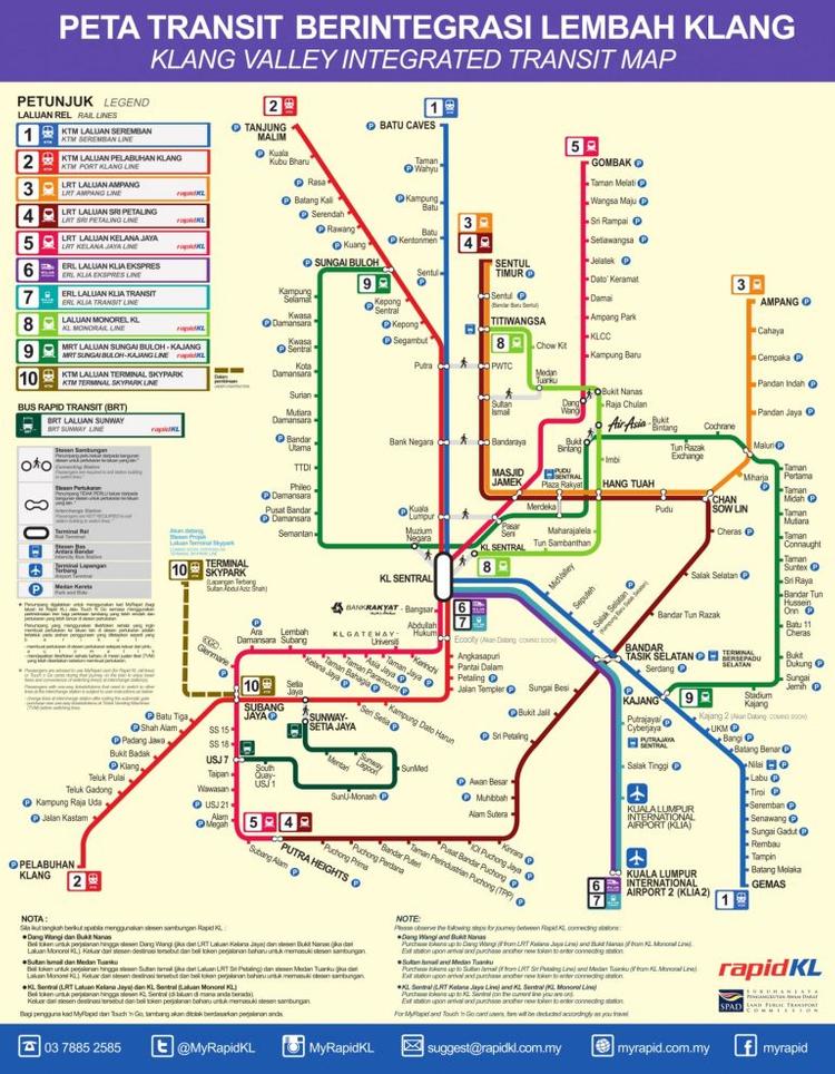 Malaysia MRT Map - MRT Route Map