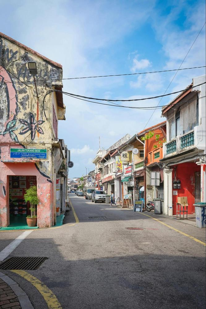 Pre-war shophouses in Malaysia