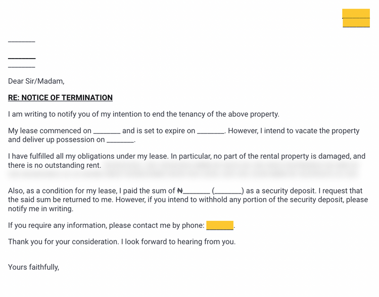 Early Termination Of Tenancy Agreement Sample