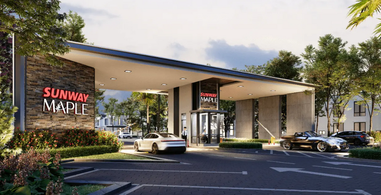 Artist’s impression of the grand entrance of Sunway Maple Residence