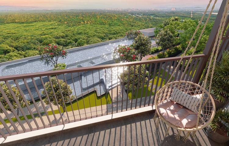 View from a balcony at North Wood Residences