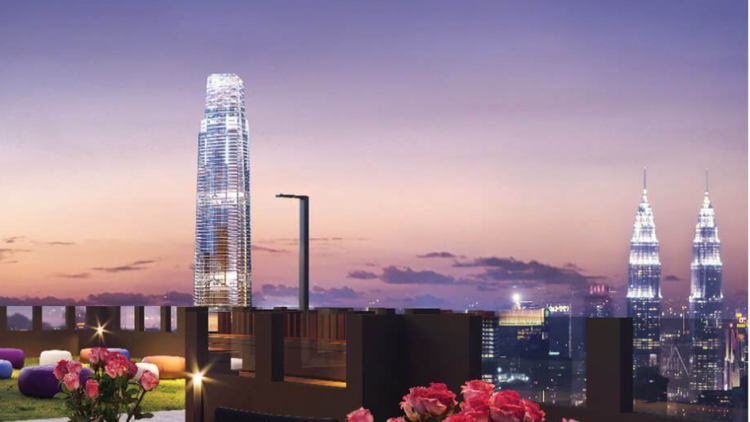 Rooftop sitting area at Sunway Velocity Mall