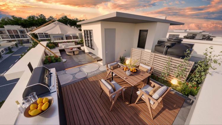 Artist’s impression of rooftop view at Erica Residence