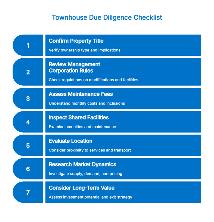 Checklist before buying a townhouse