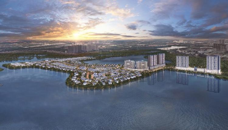 Aulica, D’Island Residence, surrounded by a scenic lake and greenery in Puchong