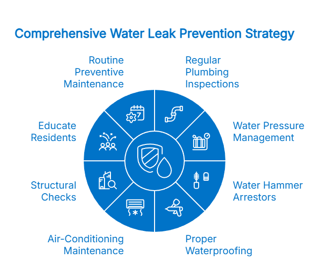 Floor-leak prevention strategy
