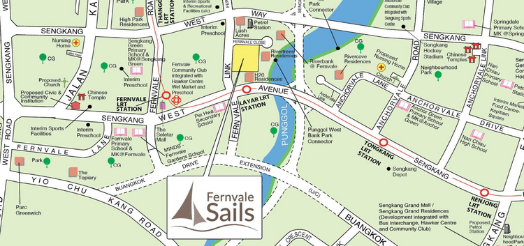 Fernvale Sails Sengkang HDB BTO Oct 2024 location