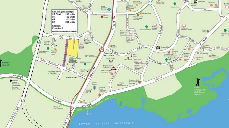 Location of the Yishun HDB BTO October 2025 flats, situated along Bah Soon Pah Road, near Lor Chencharu Road