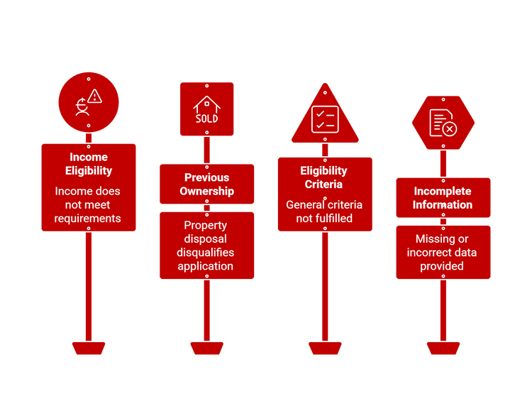 Infographic of the reason for HFE application rejection.