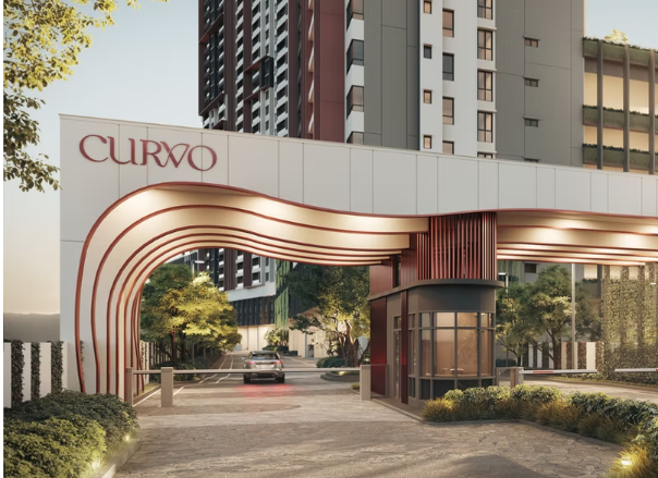 Grand entrance of Curvo Residences, Kuala Lumpur