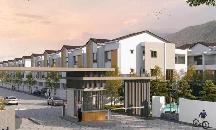 Artist’s impression of the entrance of Sunway Wellesley Serene Villas