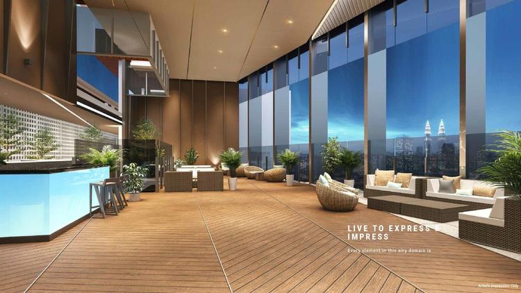 Front lobby of d’Brightton condominium