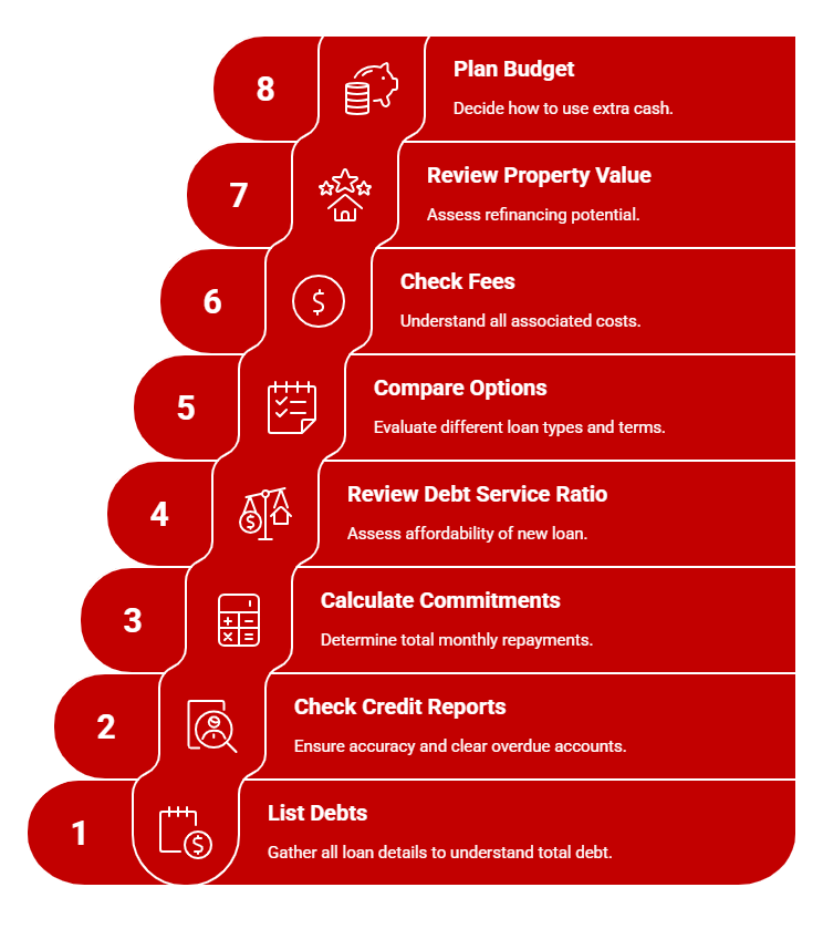 Steps to prepare for loan consolidation.