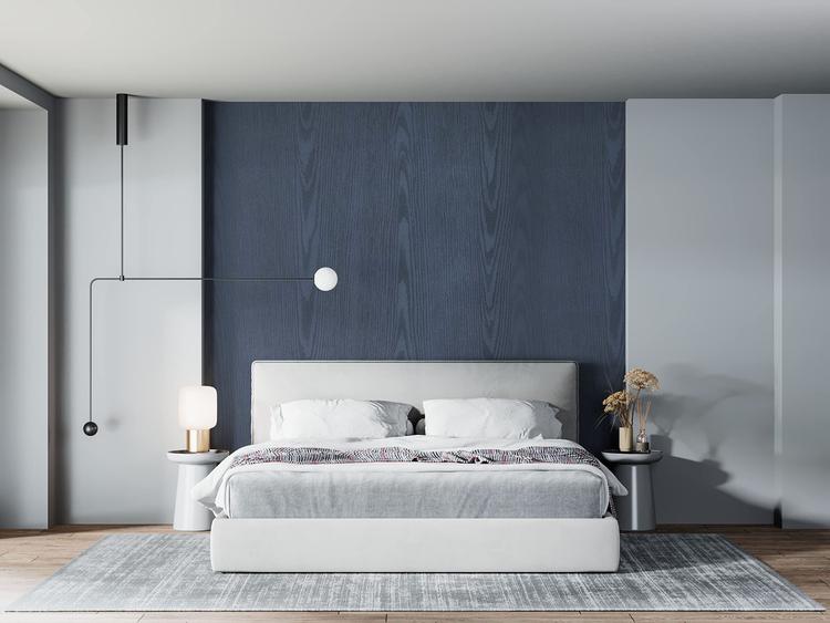 2. Warna Cat Rumah Biru Charcoal