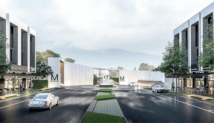 ตัวอย่างซุ้มทางเข้าโครงการ