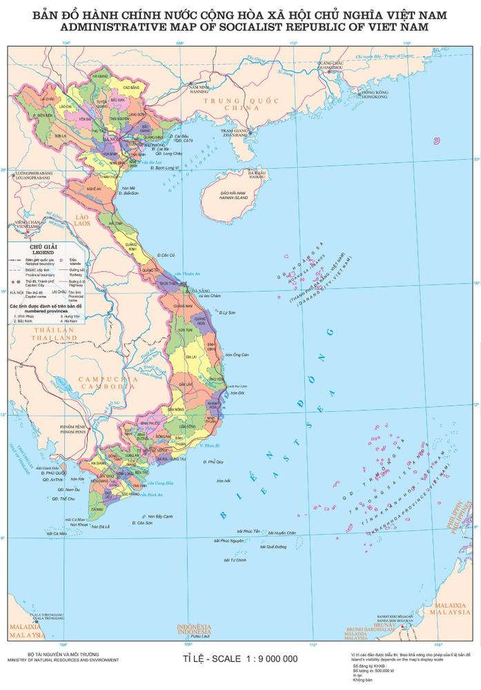 Bản đồ hành chính nước Việt Nam