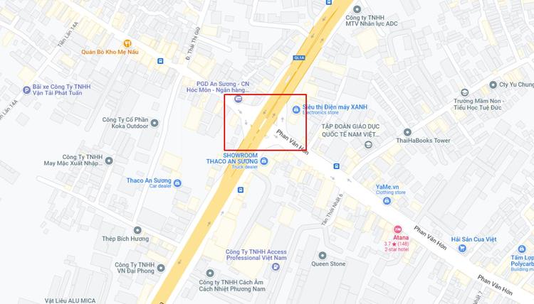 Ngã 4 Bà Điểm là nút giao thông quan trọng tại huyện Hóc Môn, TPHCM