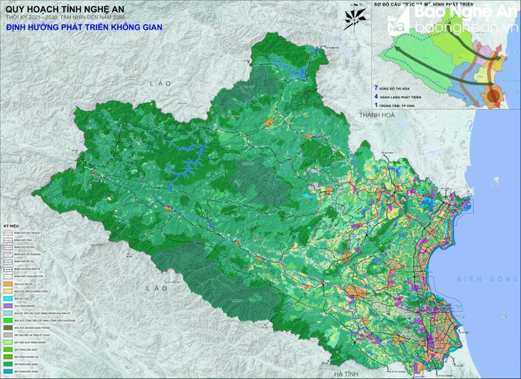 Định hướng không gian phát triển tỉnh Nghệ An giai đoạn 2021 - 2030