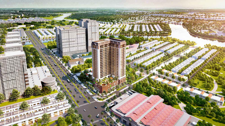 Phối cảnh Viva Plaza với 295 căn hộ tọa lạc ngay trung tâm phát triển sầm uất Nam Sài Gòn.
