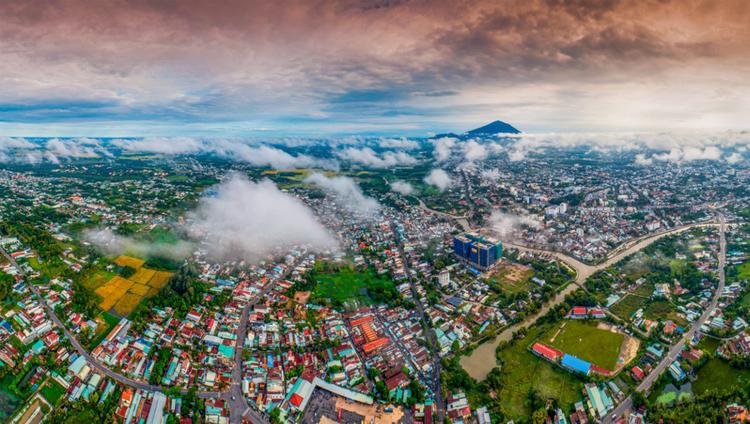 Thành phố Tây Ninh nhìn từ trên cao