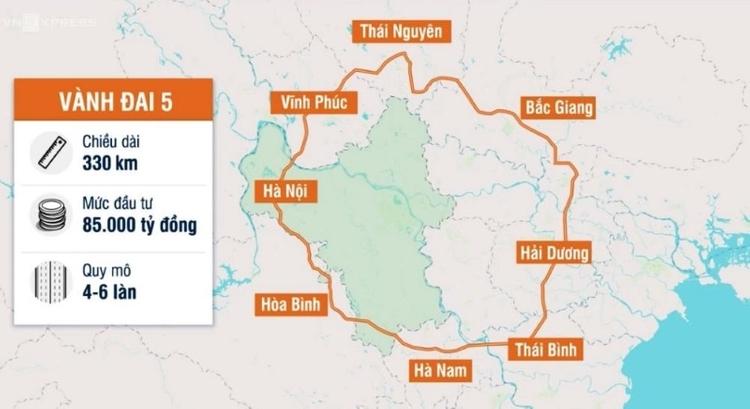 Quy mô đường Vành đai 5 Hà Nội