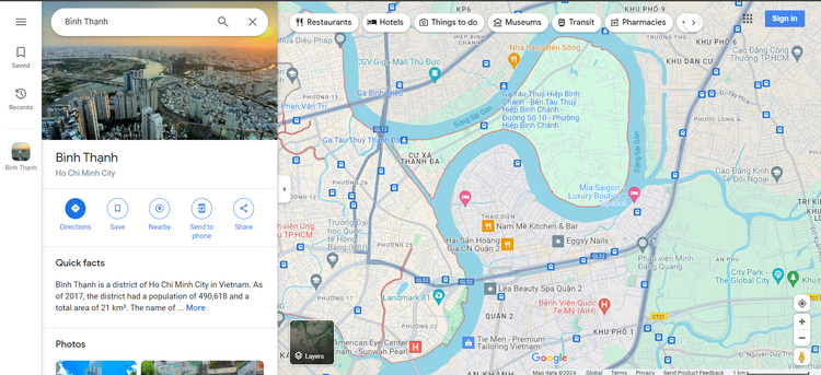 Bản đồ TPHCM Google Maps