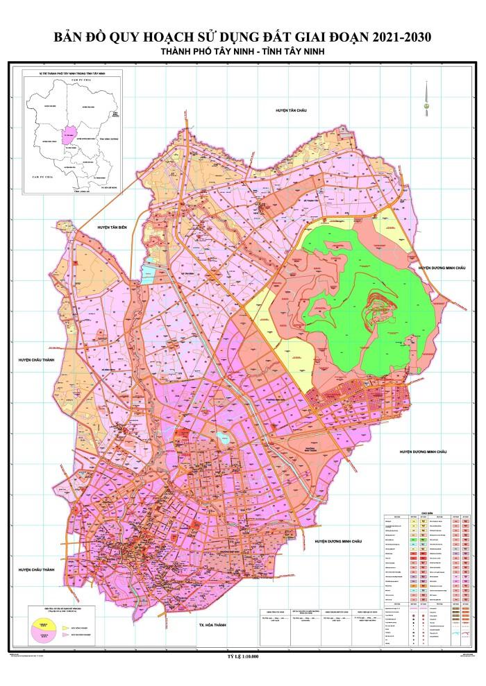 Bản đồ quy hoạch thành phố Tây Ninh. 