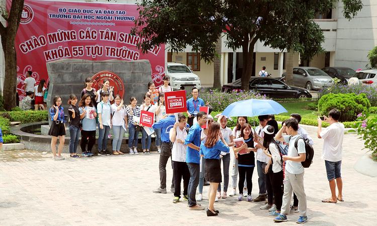 Hoạt động ngoại khóa sôi động khiến Đại học Ngoại Thương thu hút rất nhiều thí sinh đăng ký dự tuyển
