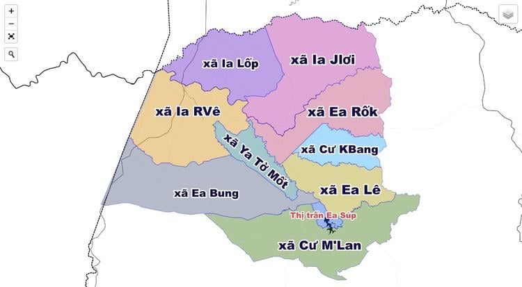 Bản đồ huyện Ea Súp
