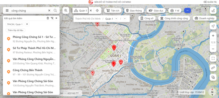 Tra cứu văn phòng công chứng Quận 1