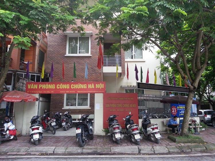 Một văn phòng công chứng tại quận Cầu Giấy