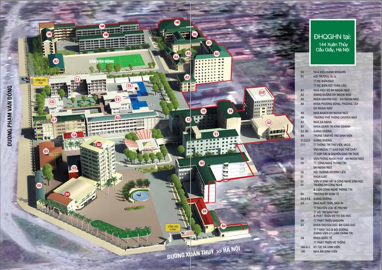 Trường Đại học Quốc gia Hà Nội tại 144 Xuân Thủy, Cầu Giấy, Hà Nội