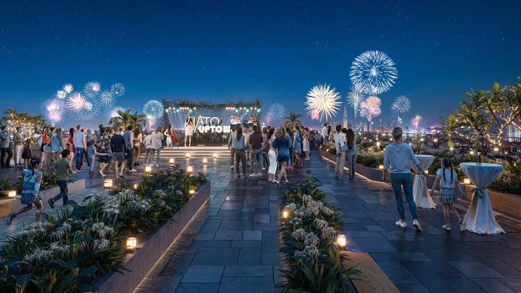  Sky Garden view 360 độ là điểm đến lý tưởng để gia chủ vừa thư giãn, tận hưởng bầu không khí trong lành
