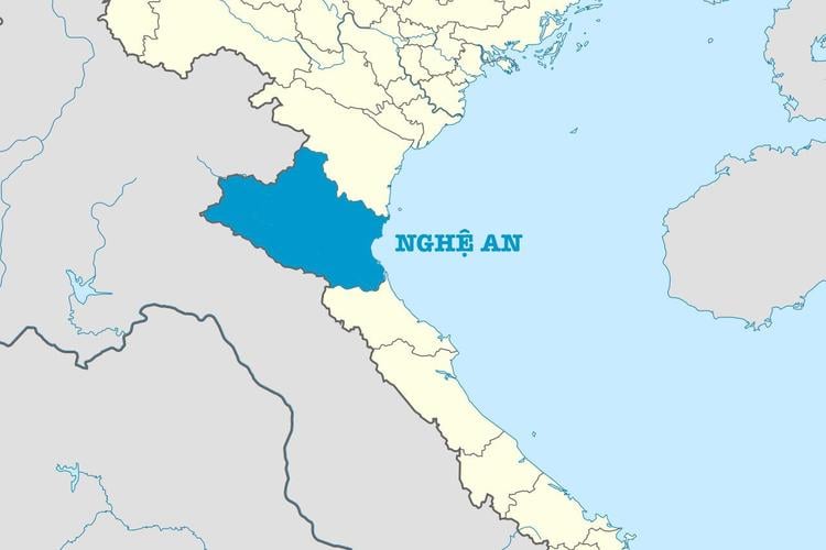 Vị trí tỉnh Nghệ An trên bản đồ Việt Nam