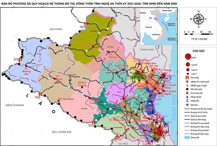 Bản đồ quy hoạch đô thị tỉnh Nghệ An