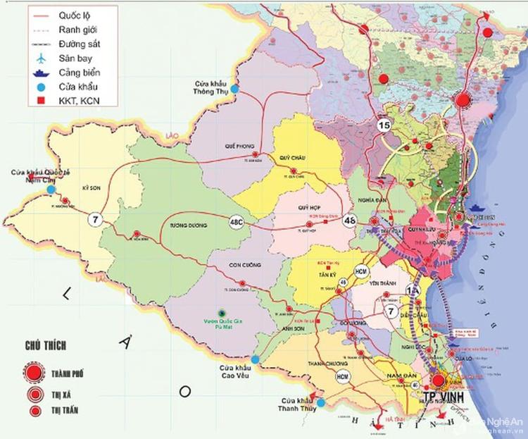 Bản đồ giao thông Nghệ An