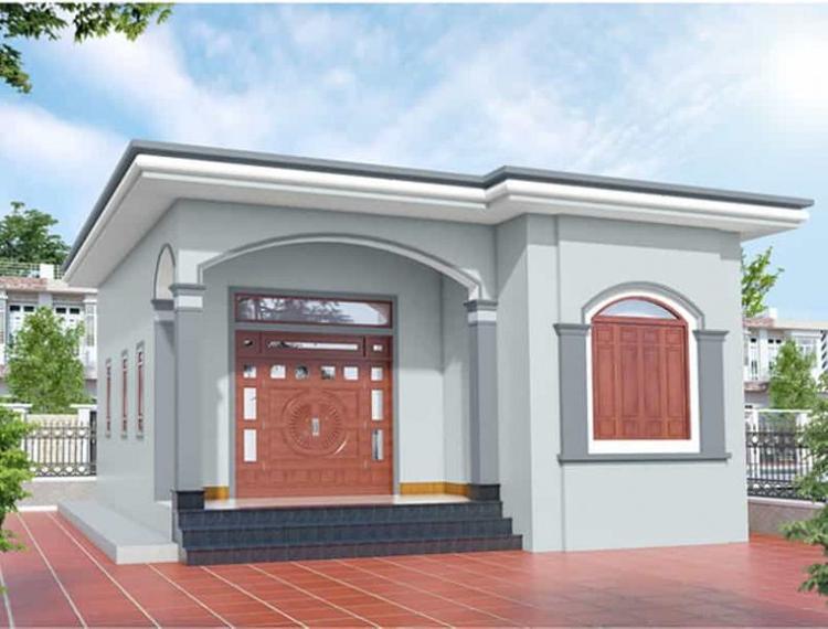 Thiết kế nhà cấp 4 mái bằng phong cách đơn giản