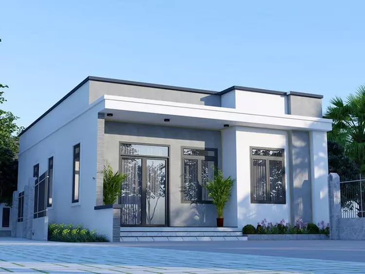 Nhà cấp 4 mái bằng đơn giản