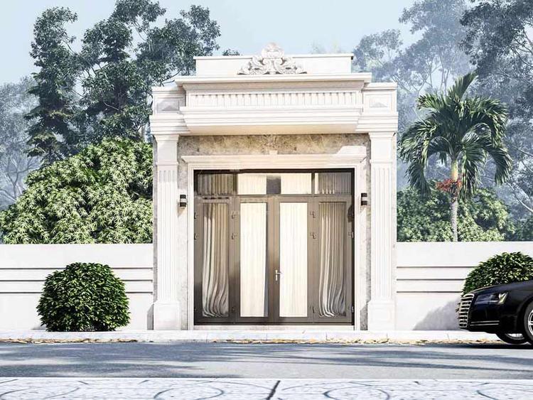 Nhà cấp 4 mái bằng thiết kế tân cổ điển