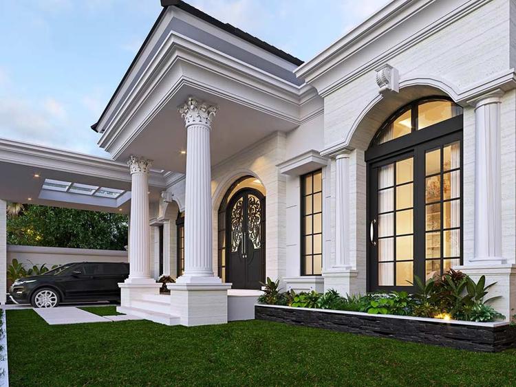 Thiết kế nhà cấp 4 mái bằng kết hợp với sân vườn