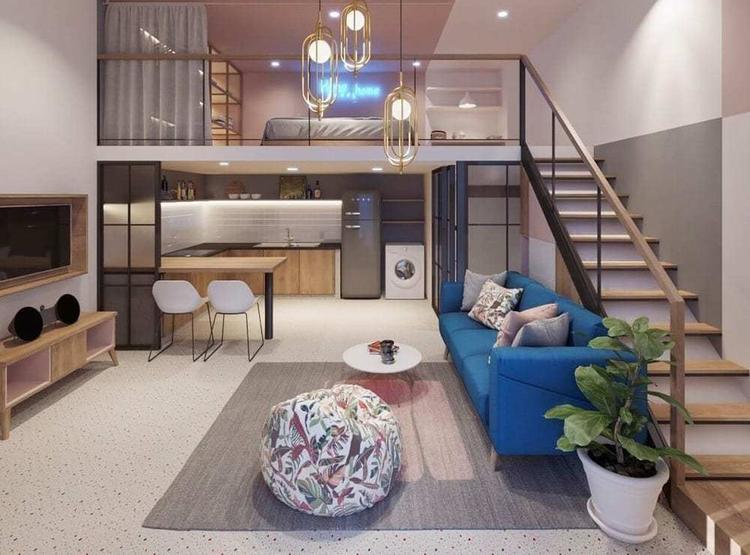 Nhà cấp 4 mái bằng có gác lửng