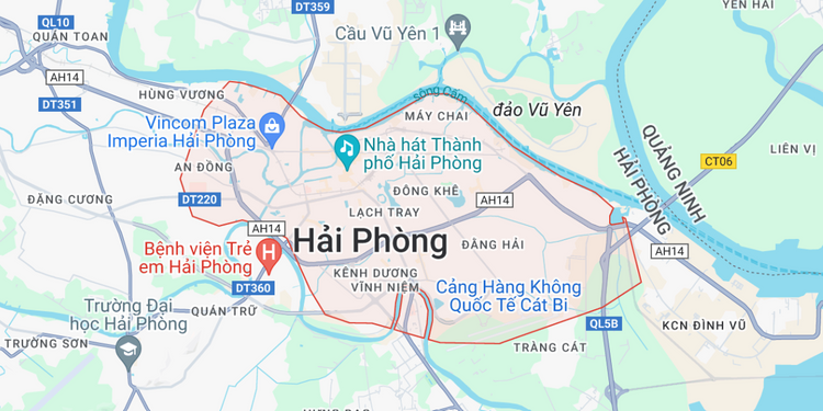 Bản đồ Hải Phòng trên Google Map