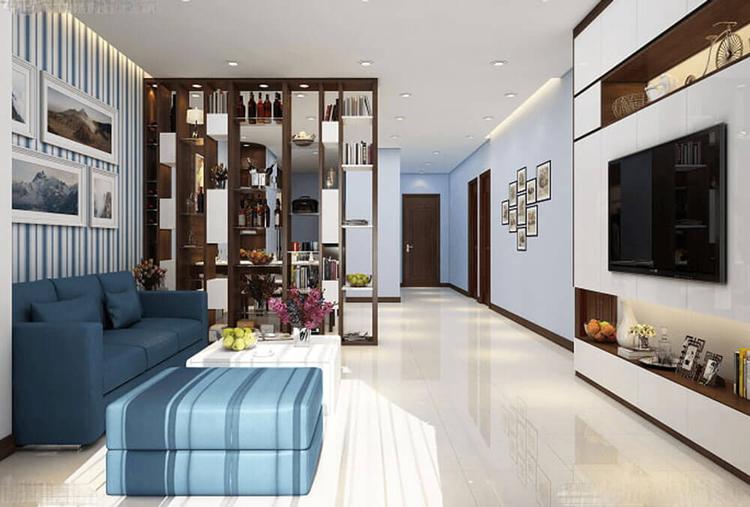 Mẫu nội thất phòng khách cho nhà ống